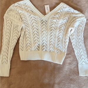 Frankie Shop Cream Knit Sweater